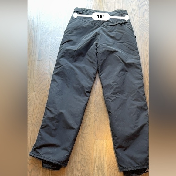 Women's FERA Snowboard Ski Black Pants Adjustable Waist Nylon Sz 34L - Picture 6 of 7